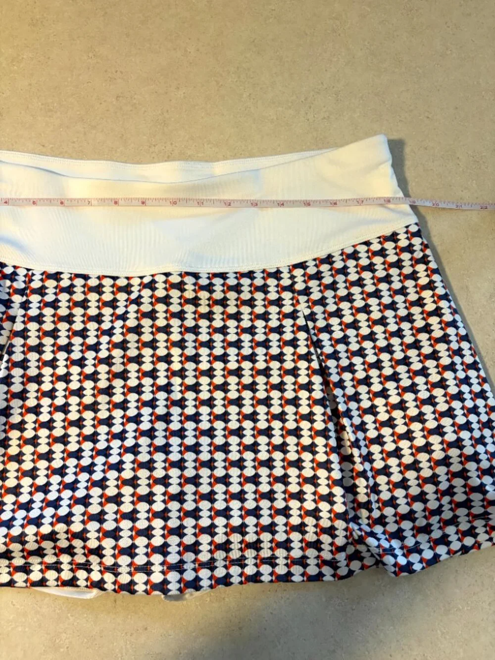 Grand Slam Womens Pull On Golf Tennis Skort XL White, Red,  Blue Print  Stretch - Picture 4 of 7